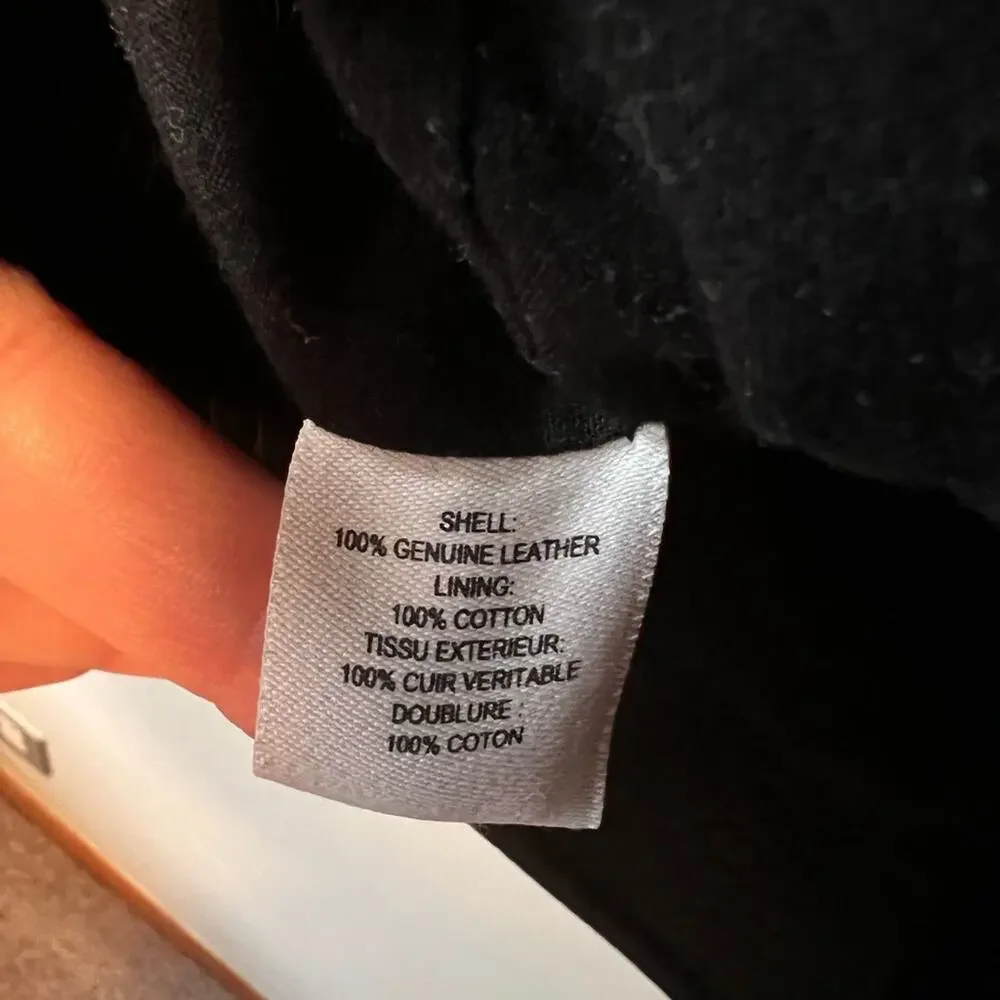 Derek lam black leather motorcycle biker jacket zip up vest NWT - Picture 7 of 7